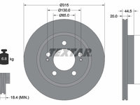 Disc frana puntea spate (92332903 TEXTAR) SSANGYONG