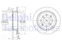 Disc frana puntea spate (BG2538 DELPHI) ACURA,HONDA,LOTUS,MG,ROVER