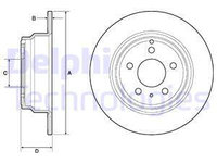 Disc frana puntea spate (BG2842 DELPHI) VOLVO