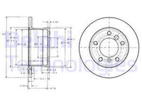 Disc frana puntea spate (BG3237 DELPHI) MERCEDES-BENZ,VW