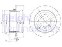 Disc frana puntea spate (BG3400 DELPHI) HYUNDAI,KIA,MITSUBISHI