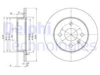 Disc frana puntea spate (BG3403 DELPHI) OPEL,VAUXHALL