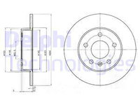 Disc frana puntea spate (BG3406 DELPHI) OPEL,VAUXHALL