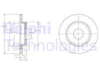 Disc frana puntea spate (BG3673 DELPHI) AUDI,SEAT