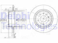 Disc frana puntea spate (BG3908C DELPHI) BAIC,SAAB