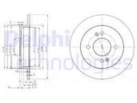 Disc frana puntea spate (BG3981C DELPHI) ACURA,HONDA,HYUNDAI,KIA