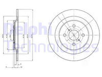 Disc frana puntea spate (BG4076 DELPHI) DAIHATSU,TOYOTA