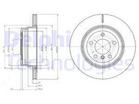 Disc frana puntea spate (BG4168 DELPHI) BMW