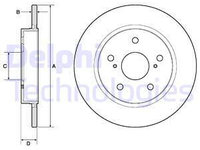 Disc frana puntea spate (BG4183C DELPHI) TOYOTA