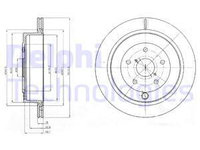 Disc frana puntea spate (BG4267 DELPHI) SUBARU