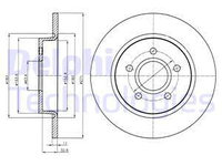 Disc frana puntea spate (BG4386C DELPHI) FORD,FORD (CHANGAN)