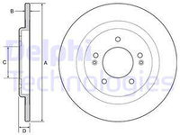 Disc frana puntea spate (BG4563C DELPHI) HYUNDAI