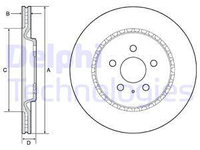 Disc frana puntea spate (BG4643C DELPHI) AUDI,AUDI (FAW),PORSCHE,VW,VW (SVW)