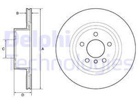 Disc frana puntea spate (BG4644C DELPHI) BMW