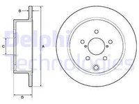 Disc frana puntea spate (BG4776C DELPHI) SUBARU