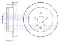 Disc frana puntea spate (BG4919C DELPHI) LEXUS,TOYOTA