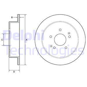 Disc frana puntea spate (BG4940C DELPHI) SSANGYONG