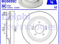 Disc frana puntea spate (BG5059C DELPHI) HYUNDAI,KIA