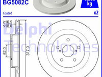 Disc frana puntea spate (BG5082C DELPHI) SUZUKI,TOYOTA