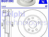 Disc frana puntea spate (BG5139C DELPHI) RENAULT