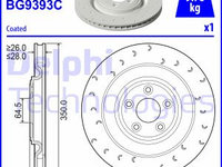 Disc frana puntea spate (BG9393C DELPHI) JAGUAR