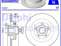 Disc frana puntea spate (BG9488RSC DELPHI) RENAULT