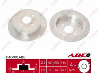 Disc frana puntea spate (C4G001ABE ABE) CHRYSLER,FORD