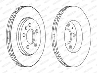 Disc frana puntea spate (DDF1154C FERODO PREMIER) AUDI,SEAT,SKODA,VW