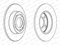 Disc frana puntea spate (DDF1233C FERODO PREMIER) SEAT,VW