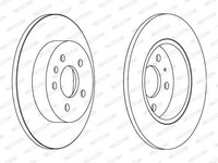 Disc frana puntea spate (DDF1423C FERODO PREMIER) AUDI,SEAT