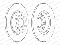 Disc frana puntea spate (DDF1450C FERODO PREMIER) ALFA ROMEO,JEEP