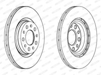 Disc frana puntea spate (DDF1454 FERODO) ALFA ROMEO