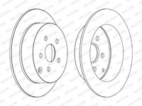 Disc frana puntea spate (DDF1485C FERODO) TOYOTA