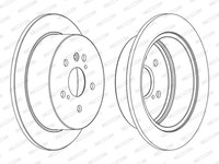 Disc frana puntea spate (DDF1545C FERODO) LEXUS,TOYOTA