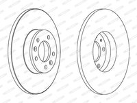 Disc frana puntea spate (DDF1602C FERODO) Citroen,FIAT,PEUGEOT,TOYOTA