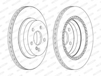 Disc frana puntea spate (DDF1672C FERODO) MERCEDES-BENZ