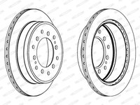 Disc frana puntea spate (DDF1743C FERODO PREMIER) LEXUS,TOYOTA