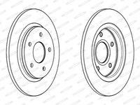 Disc frana puntea spate (DDF1808C FERODO) CHRYSLER,DODGE,FIAT,VW