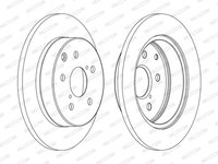 Disc frana puntea spate (DDF1846C FERODO PREMIER) LEXUS,TOYOTA