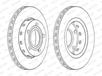 Disc frana puntea spate (DDF1887C FERODO PREMIER) AUDI,VW