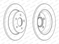 Disc frana puntea spate (DDF2058C FERODO PREMIER) FORD