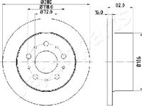 Disc frana puntea spate (DP0609 JAPANPARTS) Citroen,FIAT,PEUGEOT