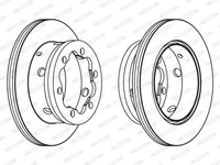 Disc frana puntea spate (FCR191A FERODO) MERCEDES-BENZ,VW