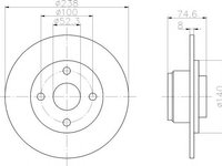 Disc frana RENAULT 19 Mk II Cabriolet (D53_, 853_), RENAULT 19 (B/C53_), RENAULT 19 limuzina (L53_) - TEXTAR 92070300