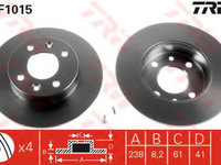 Disc frana RENAULT CLIO   (B/C57_, 5/357_) (1990 - 1998) TRW DF1015