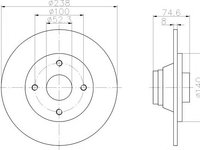 Disc frana RENAULT CLIO (B/C57_, 5/357_), RENAULT CLIO Mk II (BB0/1/2_, CB0/1/2_), RENAULT CLIO caroserie (S57_) - HELLA PAGID 8DD 355 105-271