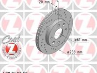 Disc frana RENAULT CLIO (B/C57_, 5/357_), RENAULT ENCORE (B/C37_), RENAULT 19 Mk II Cabriolet (D53_, 853_) - ZIMMERMANN 470.2403.52