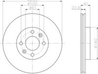 Disc frana RENAULT CLIO (B/C57_, 5/357_), RENAULT TWINGO I (C06_), RENAULT 19 Mk II Cabriolet (D53_, 853_) - HELLA PAGID 8DD 355 107-111