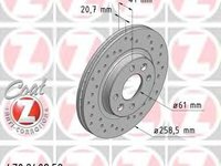 Disc frana RENAULT CLIO (B/C57_, 5/357_), RENAULT TWINGO I (C06_), RENAULT 19 Mk II Cabriolet (D53_, 853_) - ZIMMERMANN 470.2409.52