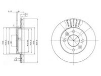 Disc frana RENAULT CLIO   caroserie (S57_) (1991 - 1998) DELPHI BG2282